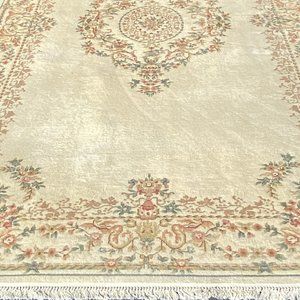 Vintage Aubusson Rug ⚜️ Hand-Knotted 100% Wool | 18 x 10 | Home Decor | Area Rug